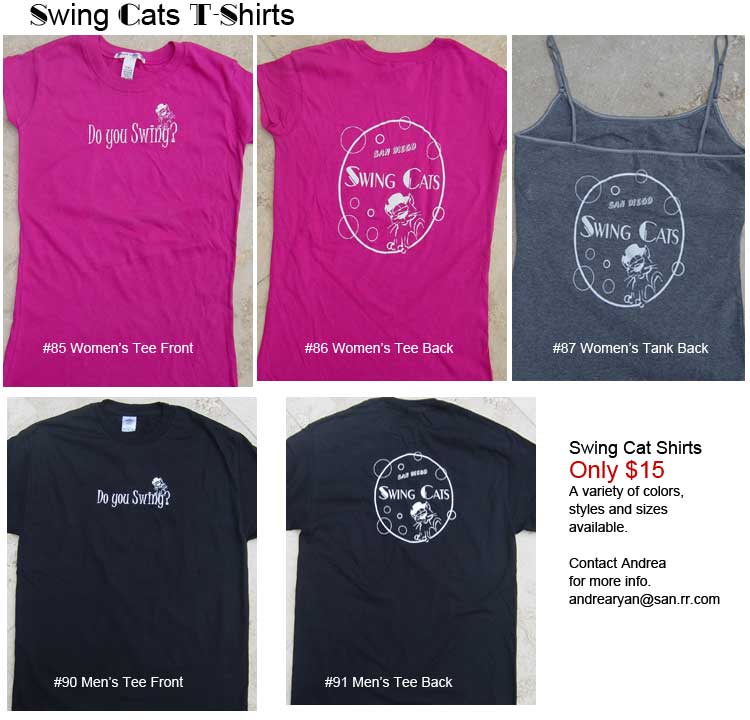Swing Cats t-shirts